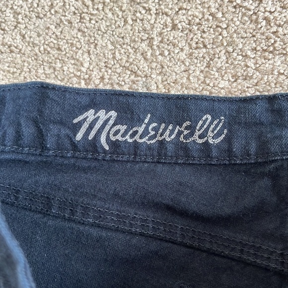 Madewell Mid Rise Cut Off Black Denim Shorts - Picture 6 of 7